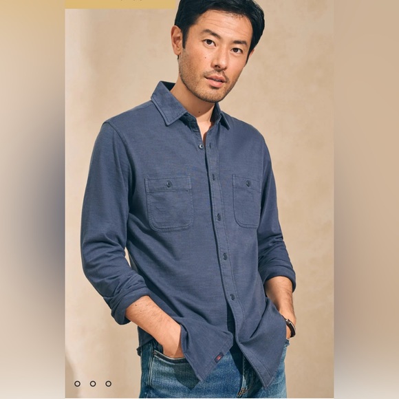 Faherty Other - Faherty - FAHERTY KNIT SEASONS SHIRT, WASHED Blue